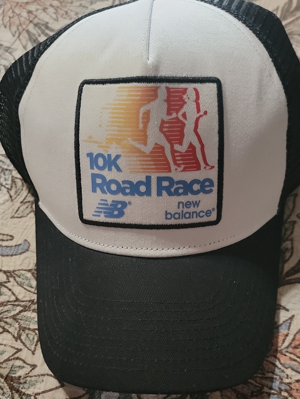 New Balance 10K Road Race Trucker Hat - White & Black
